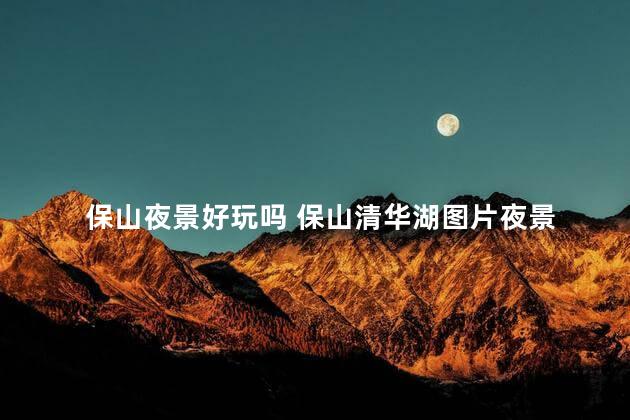 保山夜景好玩吗 保山清华湖图片夜景